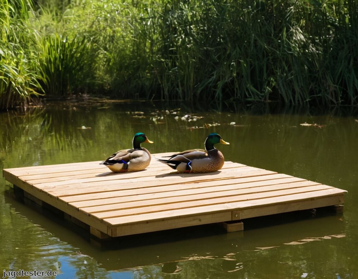 Zweite Bauphase: Aufbringen des Bodenbelags - Ente richtig füttern – So bauen Sie ein Entenfloß zum Füttern selbst